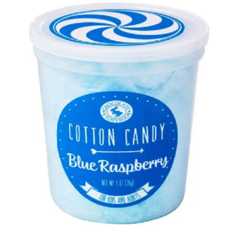 Barbe à papa à la framboise bleue de Chocolate Storybook