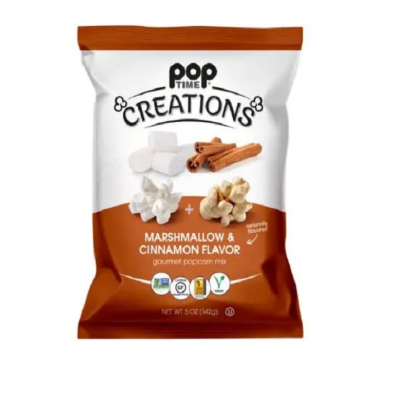 Poptime Creations Popcorn Marshmallow Cannelle Grand Format