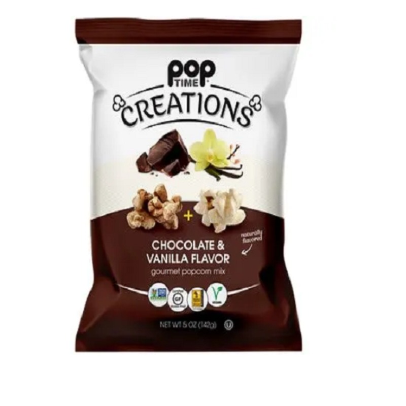 Poptime Creations Popcorn Chocolat Vanille Grand Format