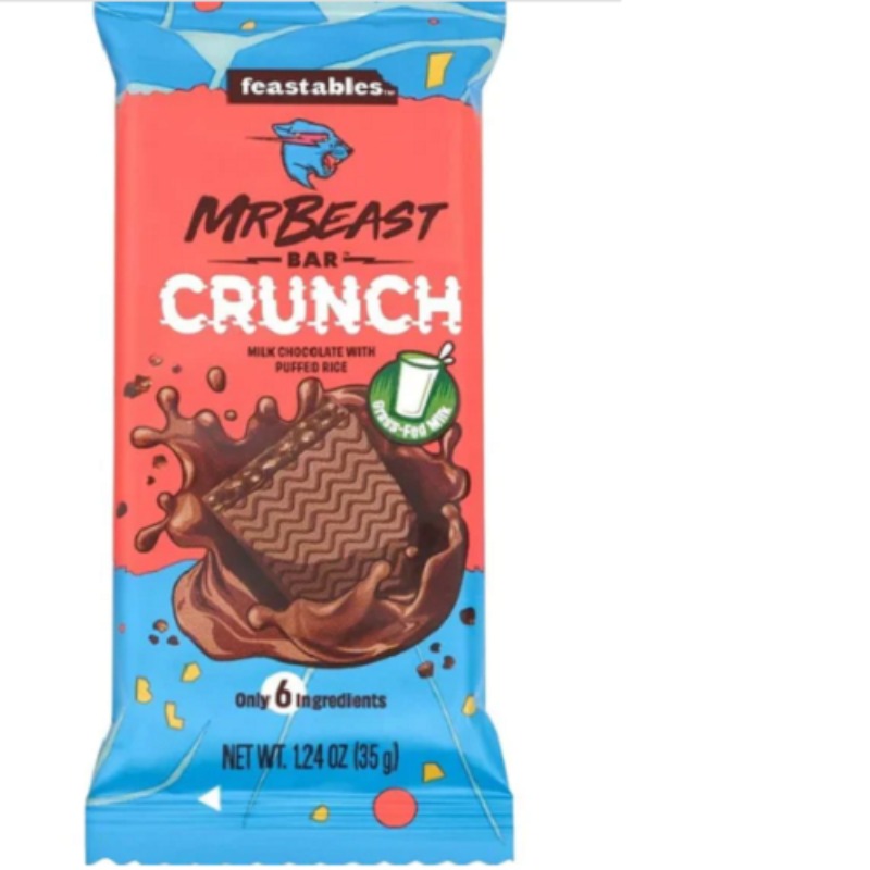 Mr Beast Feastables Chocolate Bar Crunch Small