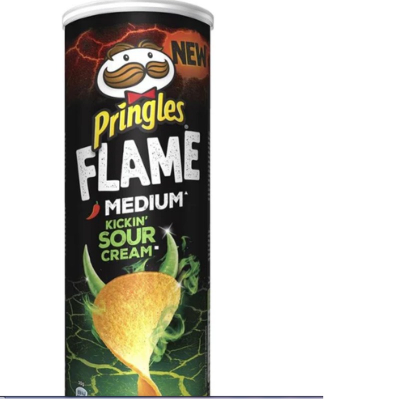 Pringles Chips Flame Medium Kickin' Sour Cream