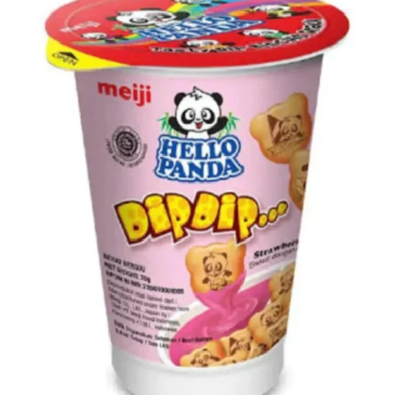 Meiji Hello Panda Dip Dip Strawberry
