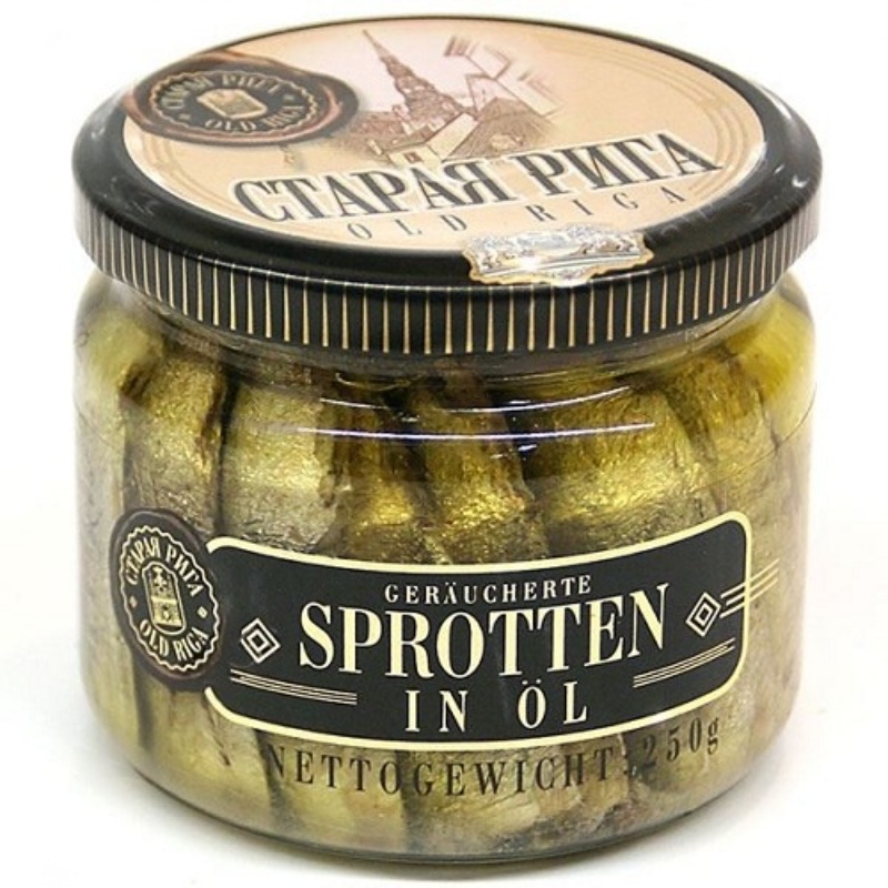 Sprotten in Öl in Glas Old Riga 250g