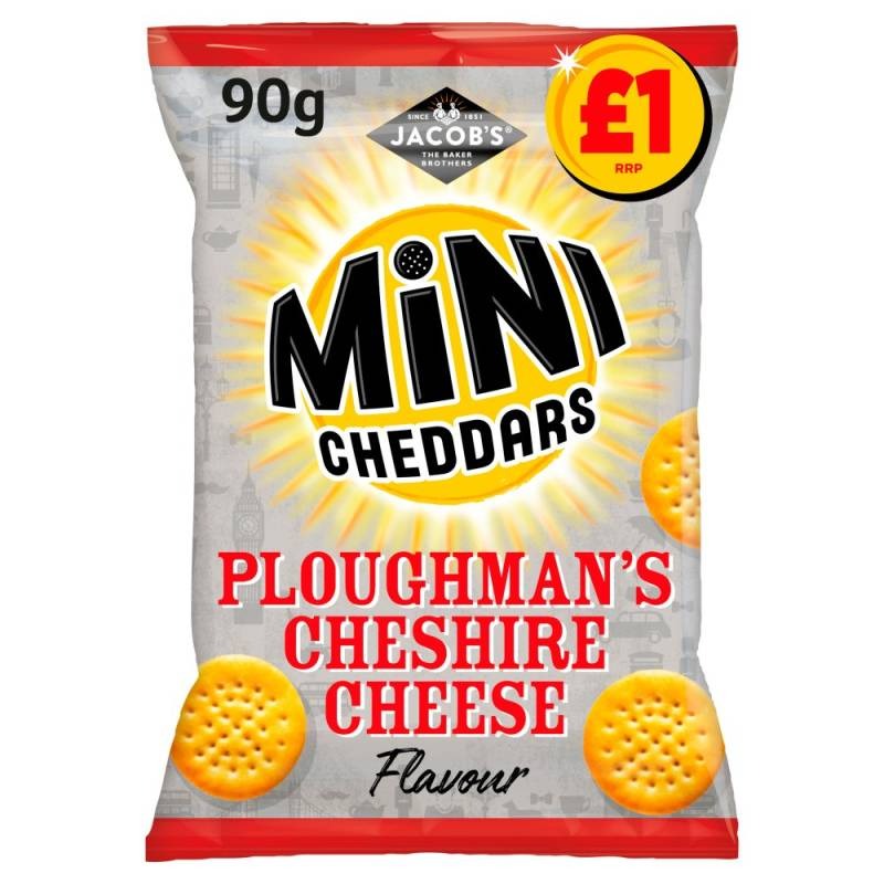 Jacob's Mini Cheddars Ploughman’s Cheshire Cheese Snacks