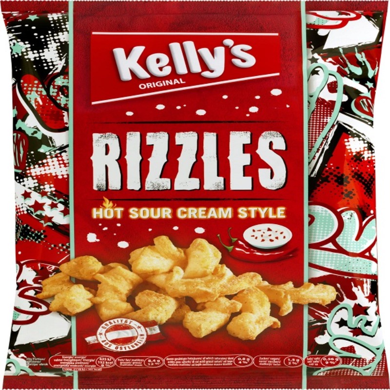 Kelly's Rizzles Goût Épicé Sour Cream, 70 g