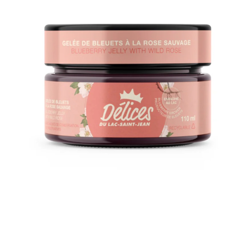 Gelée de Bleuet à la Rose Sauvage – Délices du Lac Saint-Jean