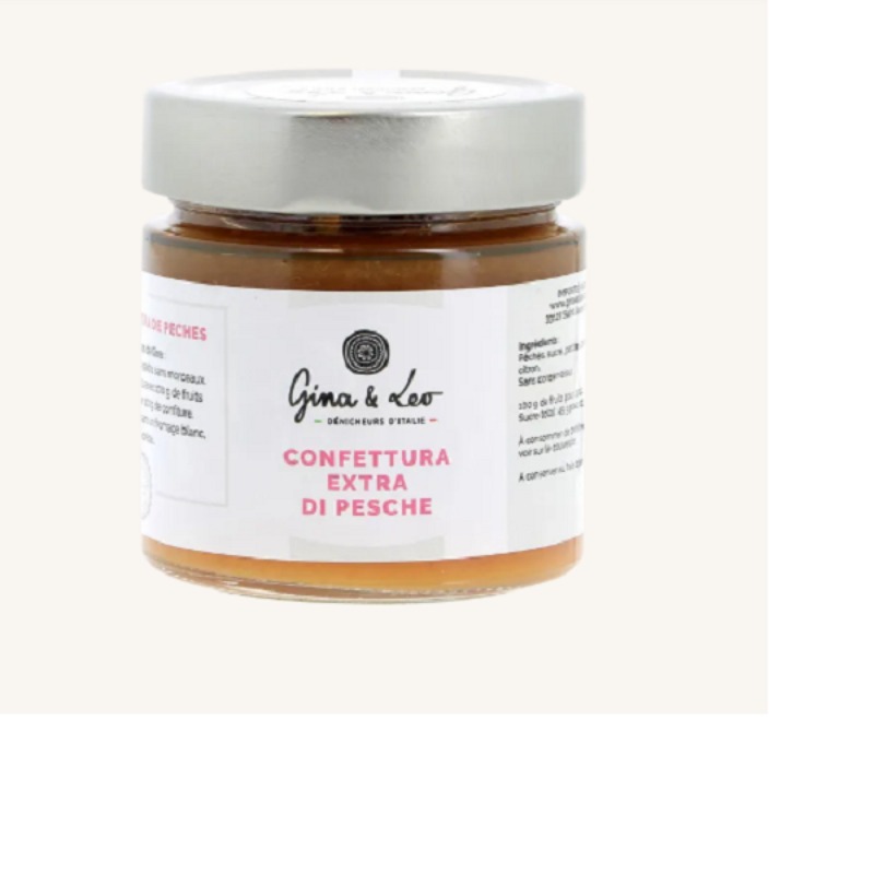 Confiture Extra à la Pêche 270 g | Gina & Leo