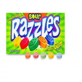 Sour Razzles Candy Gum
